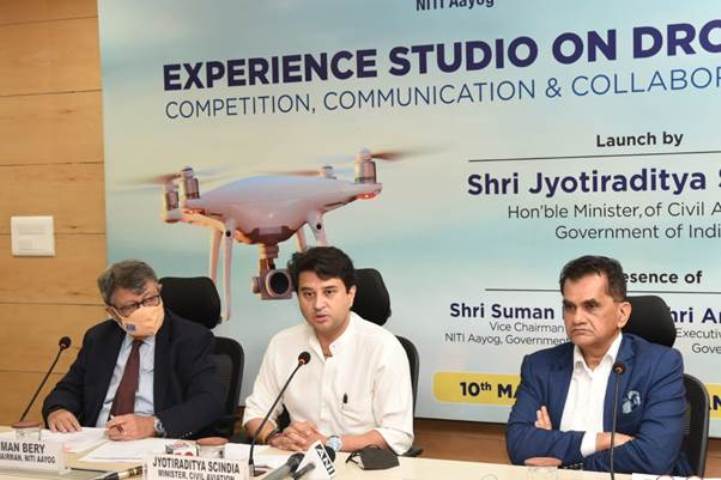NITI Aayog’s experience studio on drones launched by Civil Aviation Minister 