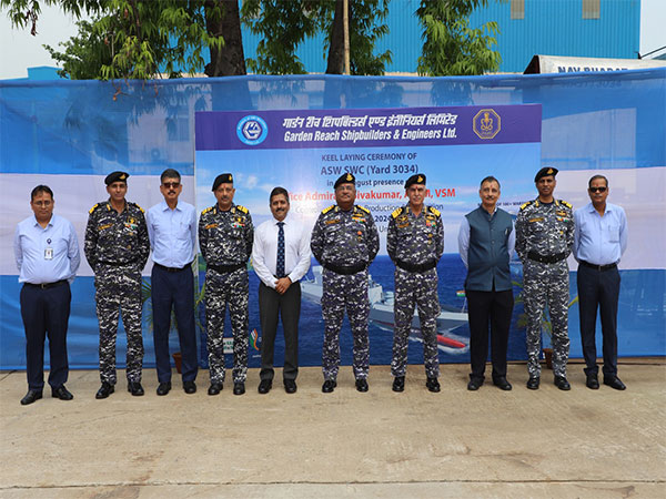 Keel Laying ceremony of 8th Anti-Submarine Warfare Shallow Water Craft held in Kolkata