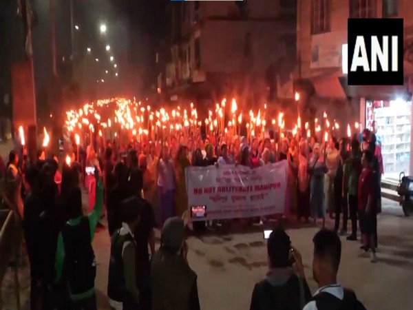 Imphal Women Lead Torchlight Protest Amid Rising Manipur Violence