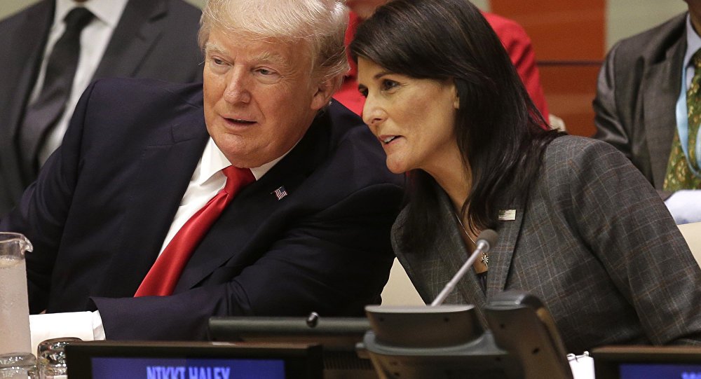 UPDATE 7-Trump's U.N. envoy Nikki Haley quits, denies 2020 ambitions