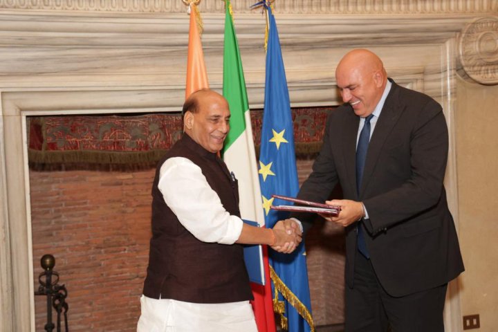 Rajnath Singh suggests fostering interaction of Indian start-ups with Italian defence companies