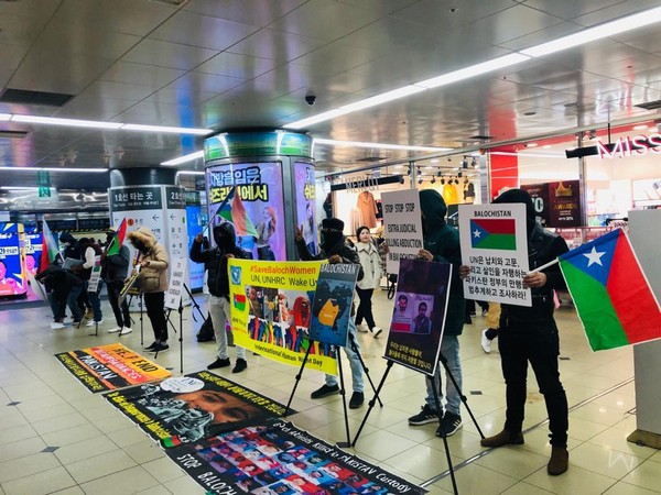 South Korea: Baloch activists hold protest in Busan against Pak Army-led atrocities in Balochistan
