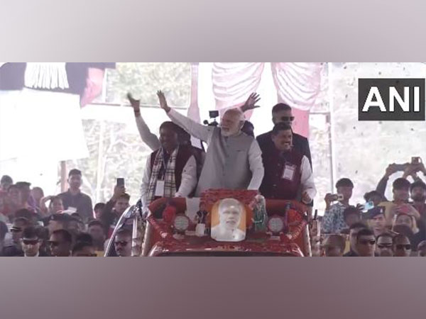PM Modi holds roadshow in Madhya Pradesh's Jhabua