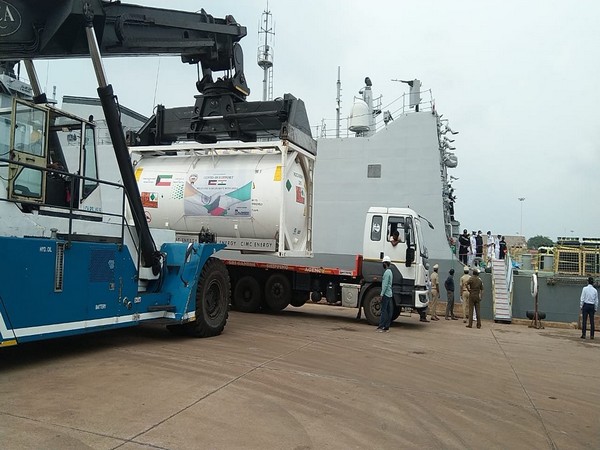 Indian Navy ships reach India with supplies for Covid-19 treatment