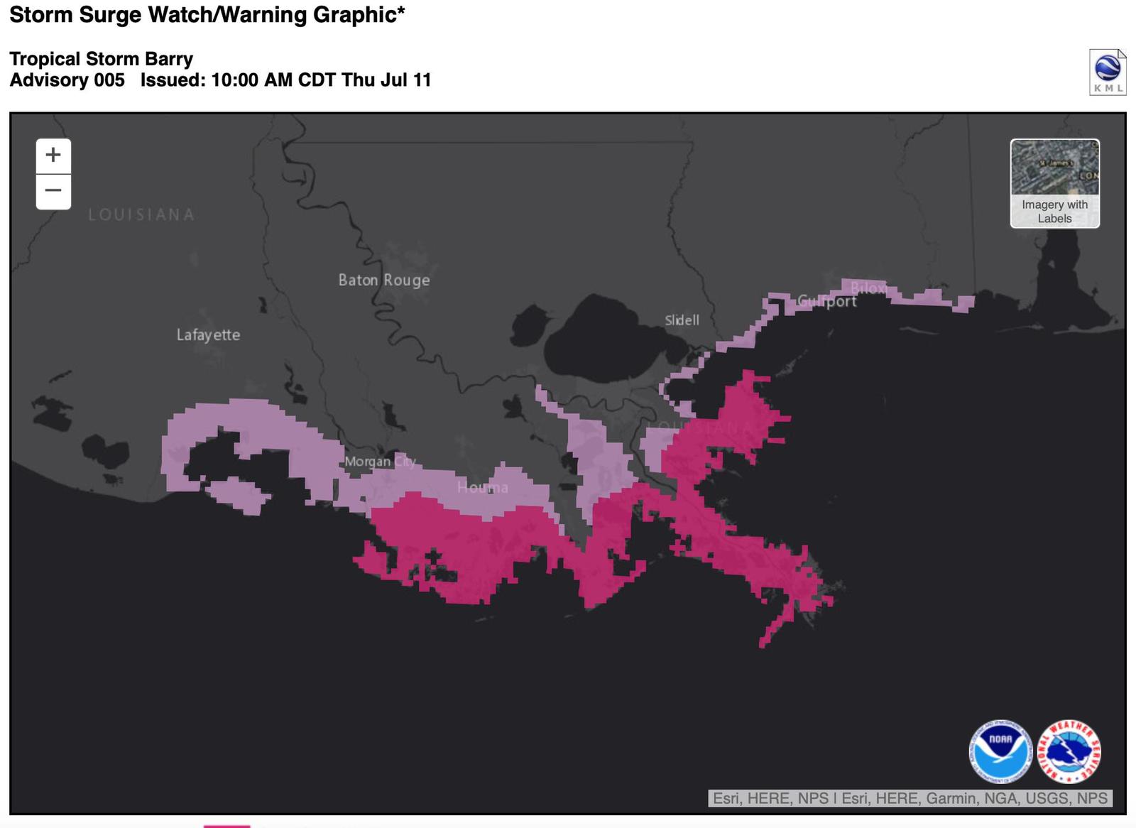 UPDATE 6-'Life-threatening' Tropical Storm Barry grinds toward Louisiana