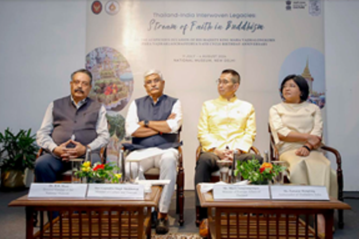 Shekhawat Inaugurates "Thailand-India Interwoven Legacies: Stream of Faith in Buddhism" Exhibition