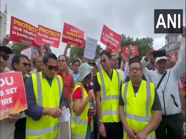 Massive Protest Outside UK Parliament Against Minority Violence in Bangladesh