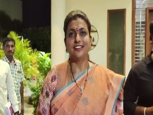 Andhra Minister Roja celebrates after court remands TDP chief Chandrababu Naidu