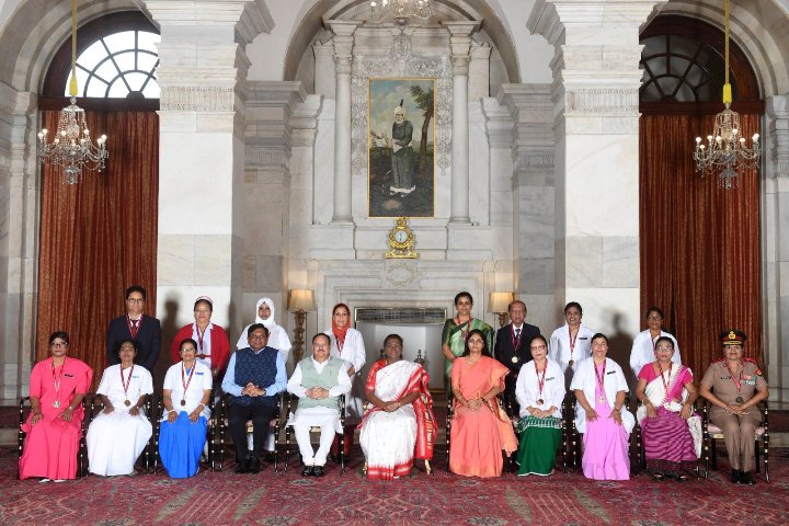 President Murmu Presents National Florence Nightingale Awards 2024 to Nursing Professionals