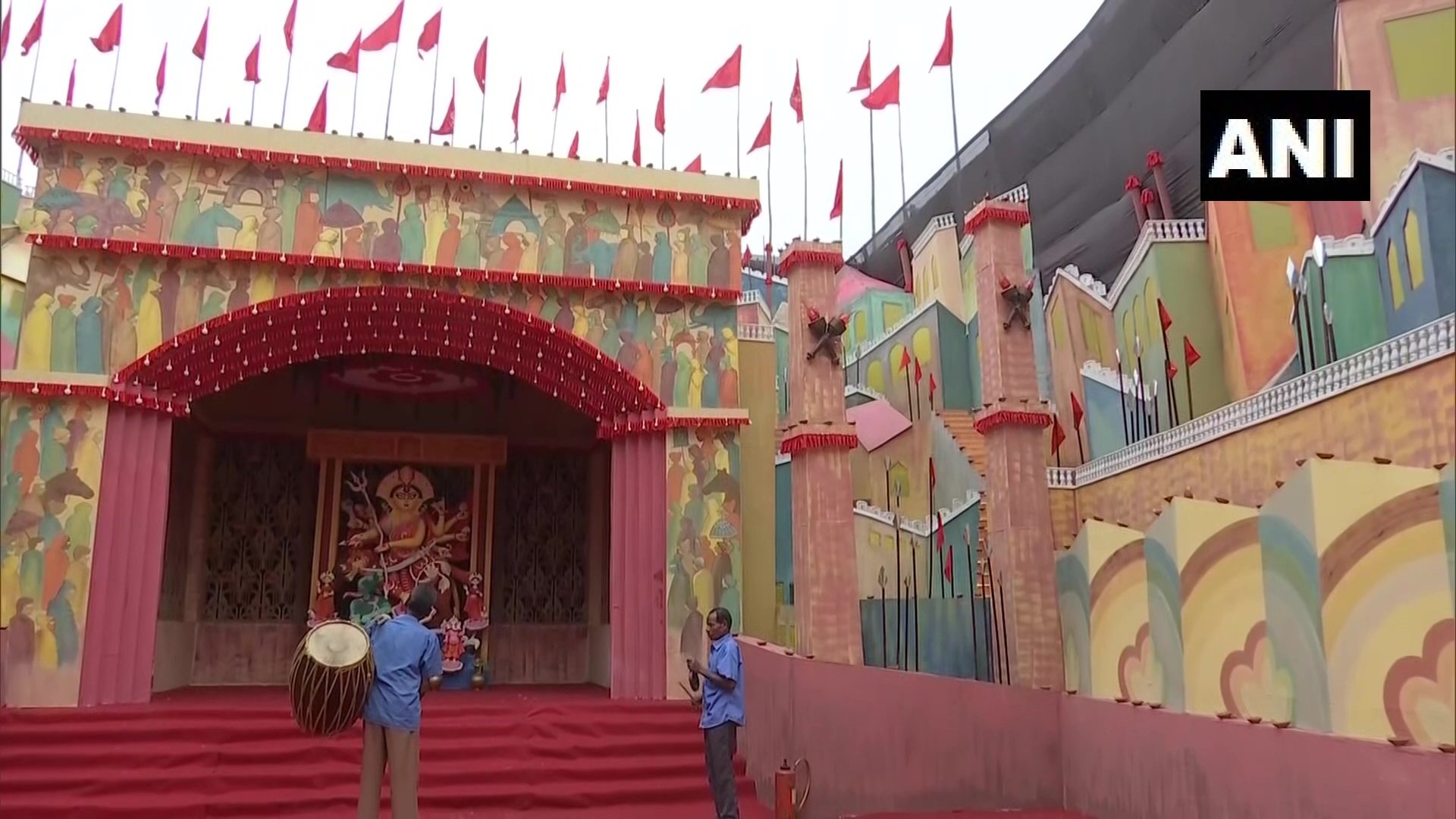 Committee designs pandal on theme of Rajshahi Durga Puja in West Bengal's Behala