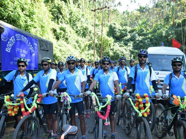 Meghalaya: BSF welcomes cycle rally at East Jaintia Hills