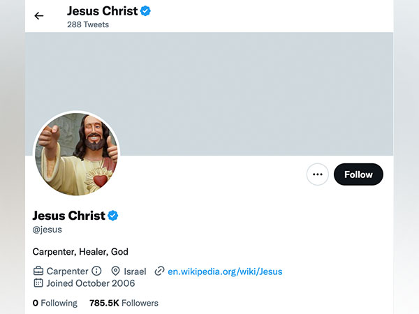 Verified Twitter account claiming to be Jesus Christ sparks debate on Elon Musk's paid verification decision