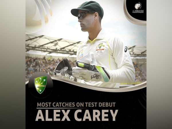 Alex Carey creates record for taking most catches on Test debut