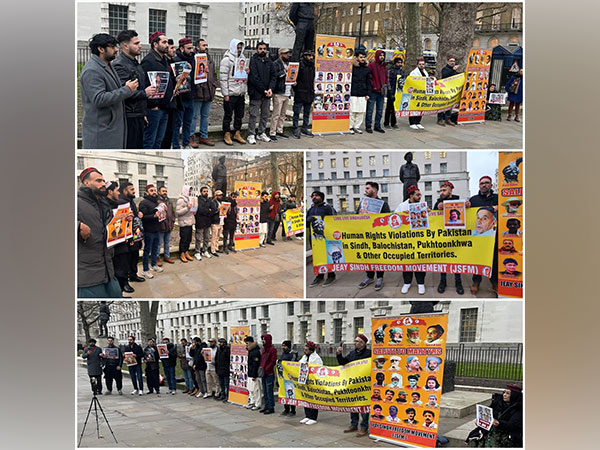 International Outcry: Protesters Rally at 10 Downing Street Against Pakistan's Human Rights Violations