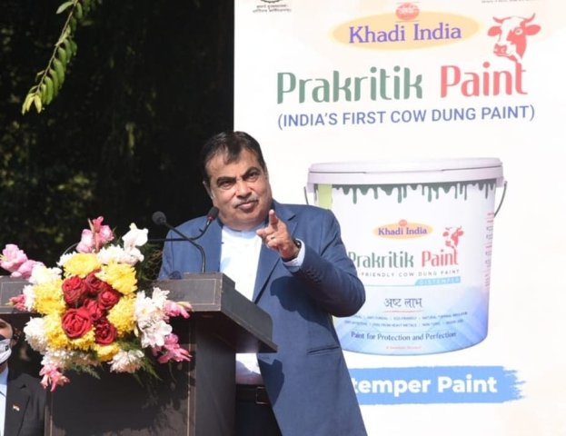 Nitin Gadkari launches new Khadi Prakritik Paint developed by KVIC  