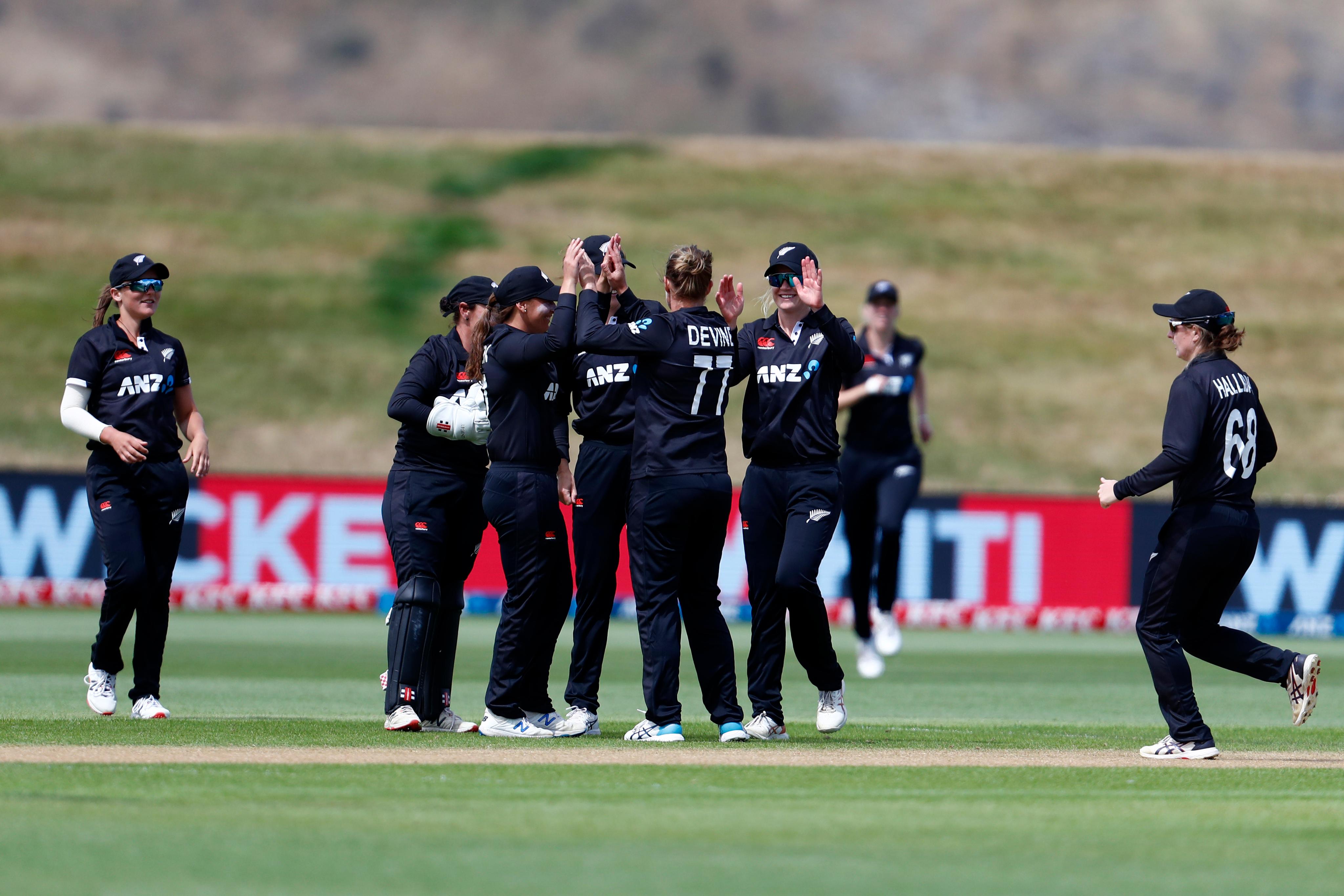 Scoreboard of the first WODI between India and New Zealand here on Saturday