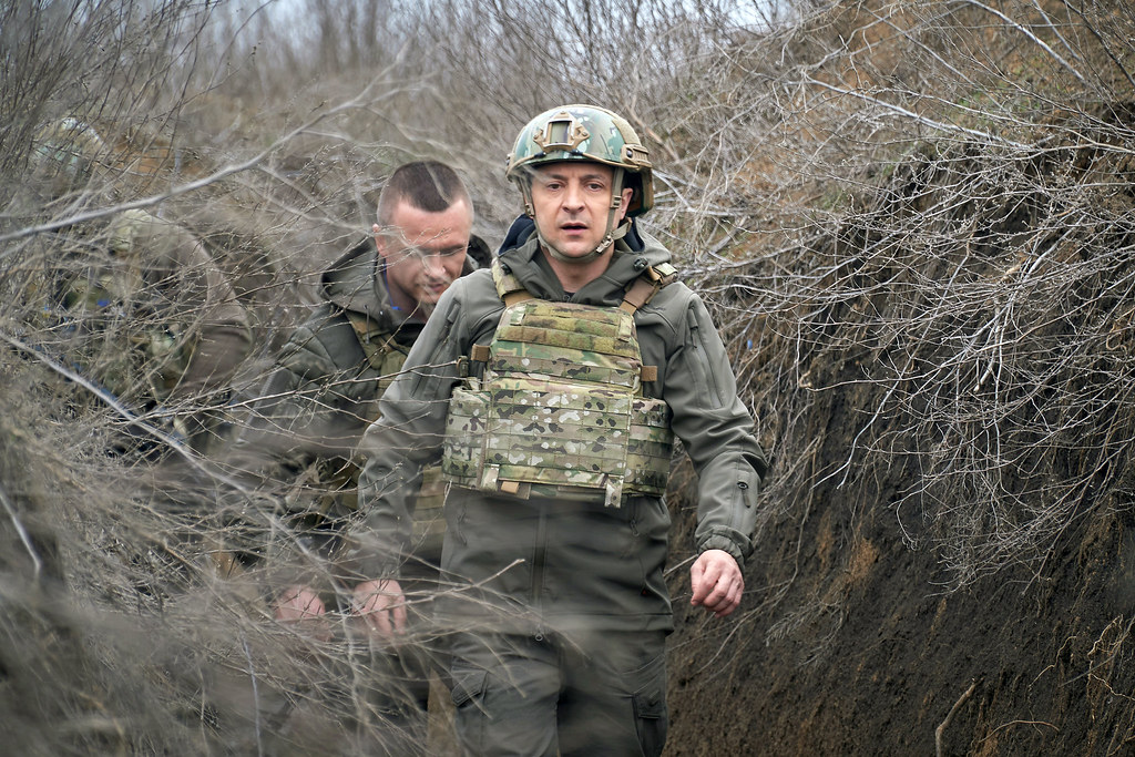 Zelenskiy visits troops near eastern Ukraine's front lines