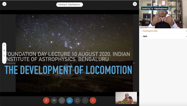 Prof Vijay Raghavan delivers IIA founder’s day lecture on Development of Locomotion