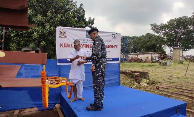 Keel laying for third ship of Diving Support Craft project held
