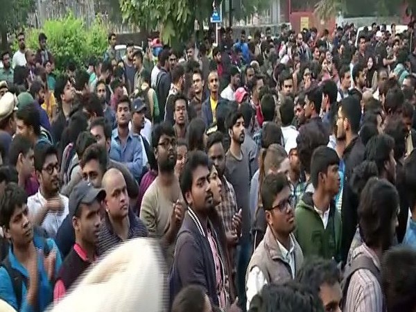 Fee hike: Visually challenged JNU students protest outside police headquarters