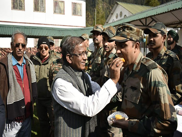 Sikkim: Governor Lakshman Prasad Acharya celebrates Diwali with Trishakti Corps 