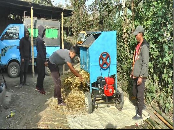 Manipur based brothers create low-cost paddy threshing machine