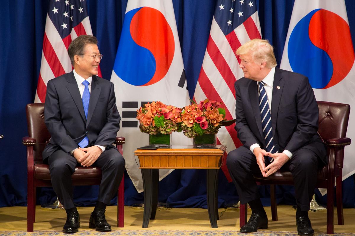 Trump, Moon discuss recent developments regarding North Korea