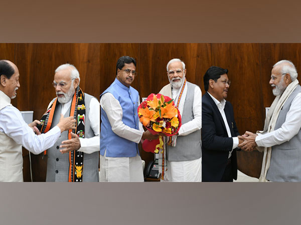 Chief Ministers of three northeastern states call on PM Modi in Delhi