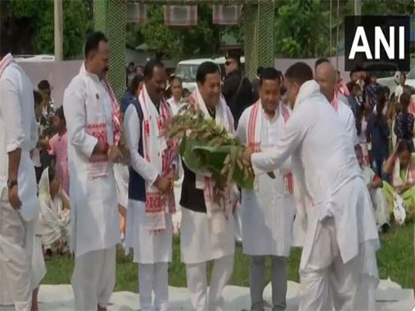 Union Minister Sarbanand Sonowal participates in Bihu celebrations in Tinsukia 
