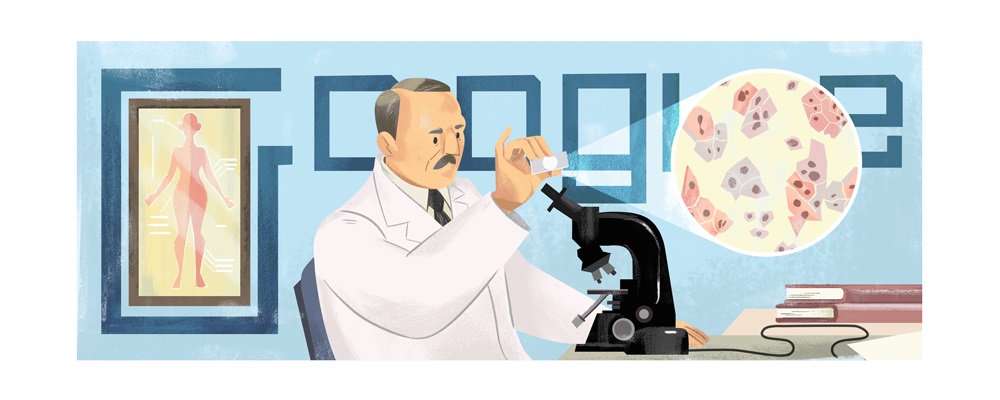 Google celebrates Georgios Papanikolaou’s 136th Birthday with a doodle