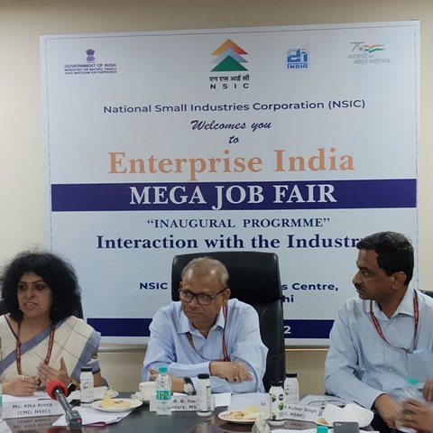 Secretary, MSME congratulates NSIC-NTSC Okhla team for organizing ‘Enterprise India Mega Job Fair’ 
