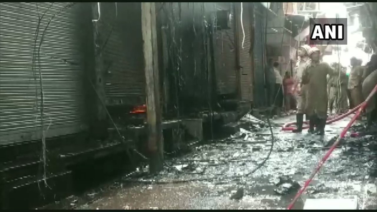 New Delhi: Fire breaks out at Gandhi Nagar Market; No injuries reported
