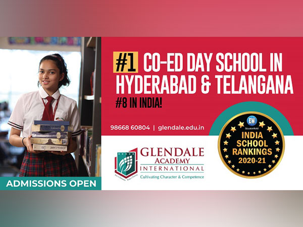 Glendale Academy International ranked as No. 1 co-ed school in Hyderabad and Telangana and No. 8 in India by Education World