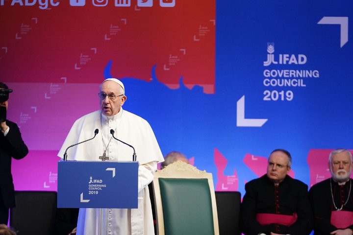 Pope Francis addresses Member States gathered at IFAD Governing Council 2019