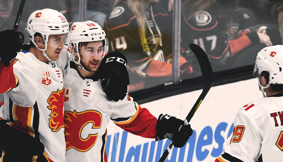 Mangiapane's nets pair as Flames beat Red Wings