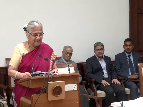 Philanthropist and author Sudha Murty takes oath as Rajya Sabha member