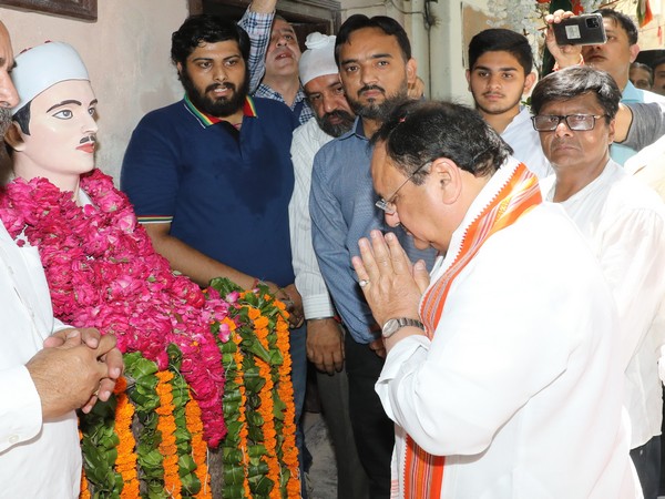 BJP chief JP Nadda visits birthplace of martyr Sukhdev Thapar in Ludhiana  