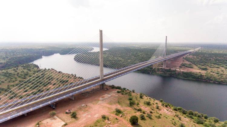 Cable-Stayed Bridge across River Chambal on Kota Bypass in Rajasthan completed
