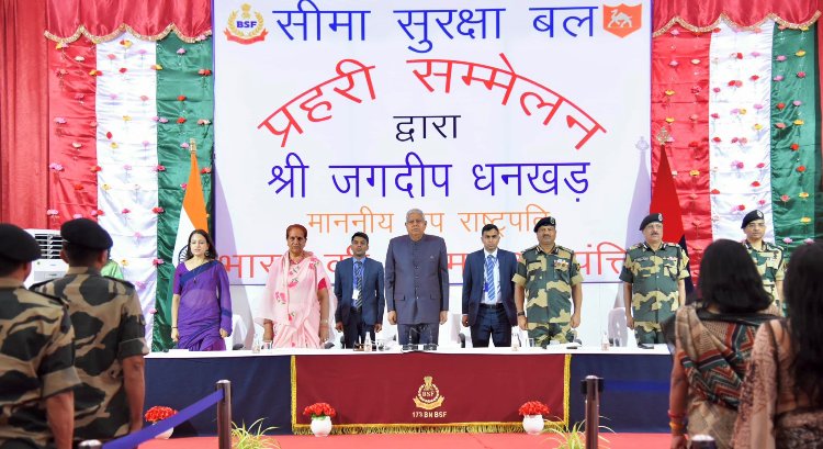 VP Dhankhar Commends BSF's Dedication and Sacrifice During Jaisalmer Visit