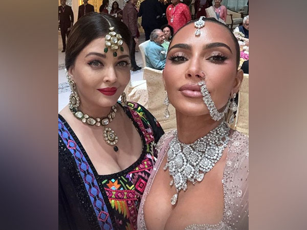 Kim Kardashian's Candid Moment with Aishwarya Rai at Anant Ambani's Wedding