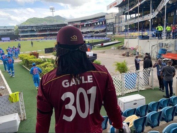 Chris Gayle wears special edition jersey in his 301 ODI match