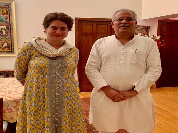 Chhattisgarh: CM Bhupesh Baghel meets Priyanka