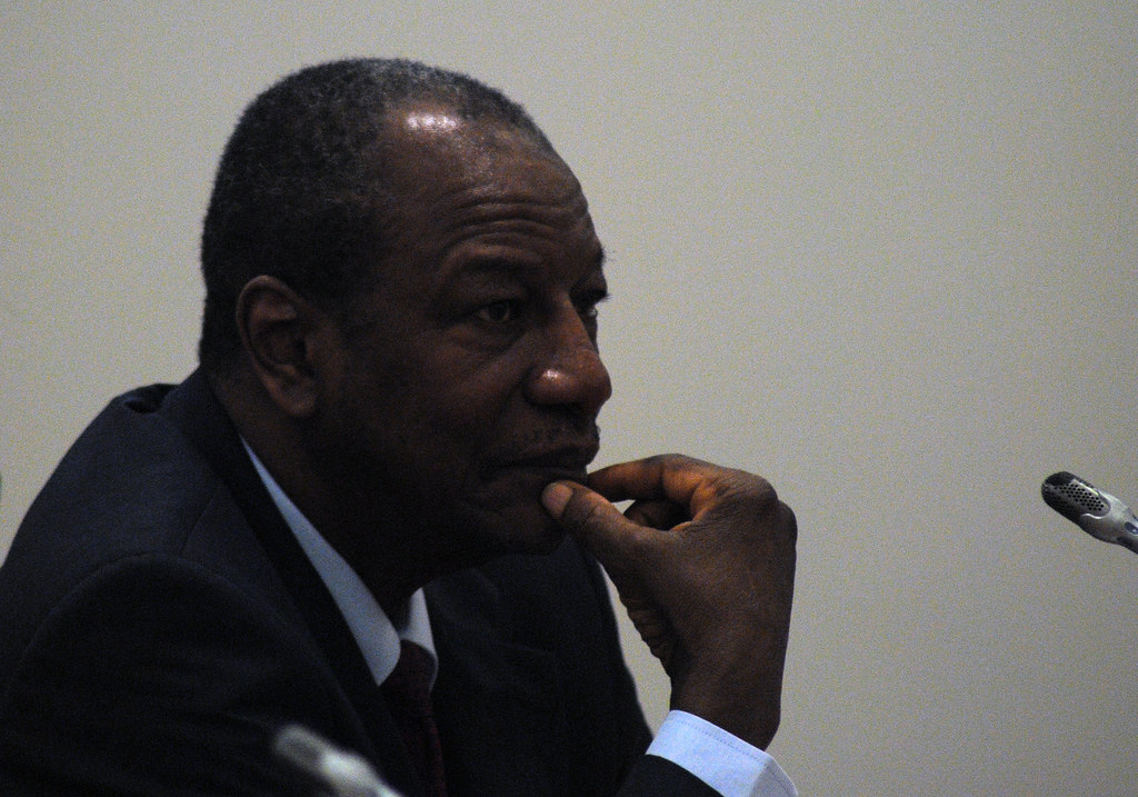Guinea's Conde hints at running for third term, brushing aside protests
