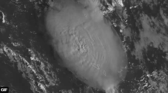 NOAA satellite captures massive volcanic eruption in Tonga 