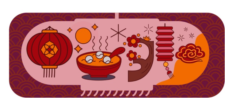 Google doodle celebrates Lantern Festival, Lunar New Year 2022!