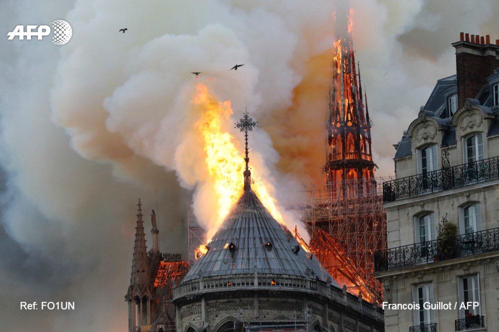France's Macron saddened over Notre-Dame collapse, tweets as 'emotion of a whole nation'