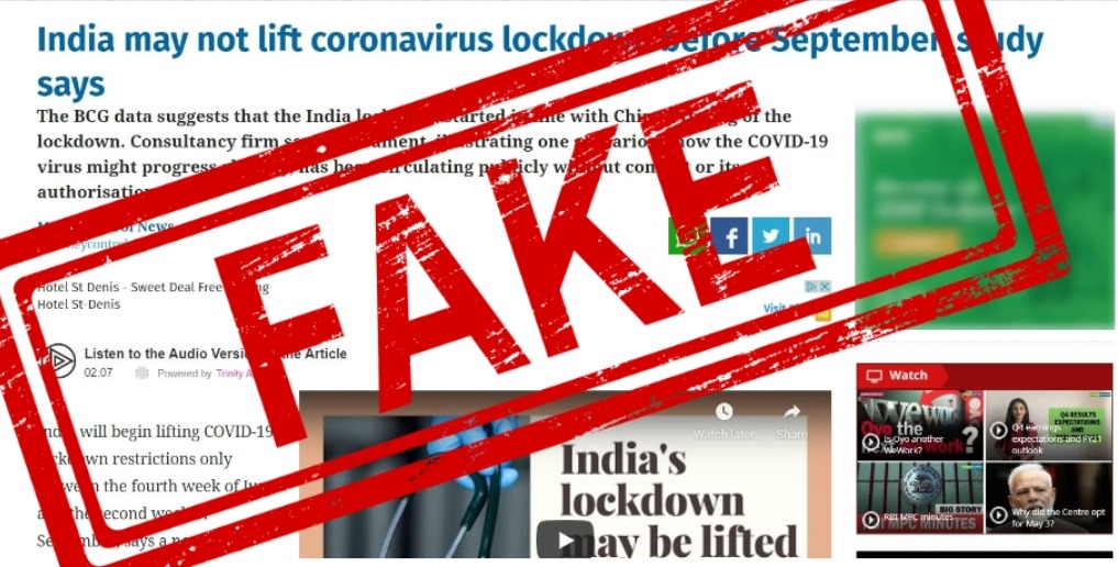 Fact Check: Misleading Reports Claim Lockdown In India Could Extend ...