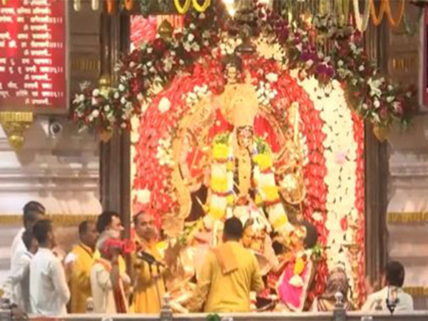 Devotees offer prayers at Delhi's Chhattarpur Temple on seventh day of Navratri