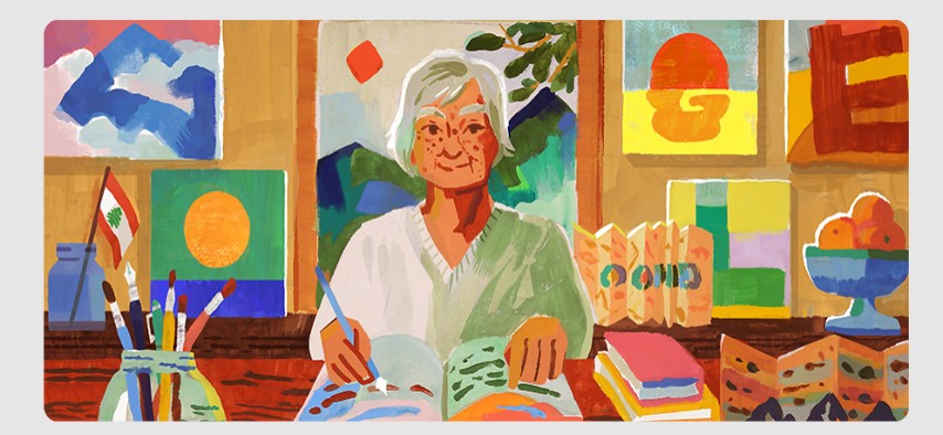 Google Doodles Celebrates Etel Adnan, Renowned American Poet and Artist