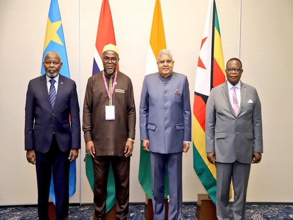 Vice President Dhankhar hosts leaders of Zimbabwe, Gambia, Congo; discusses India-Africa ties